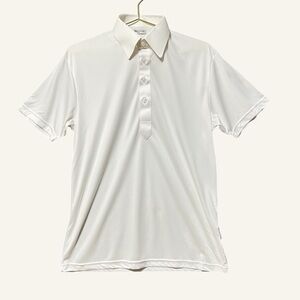 Collars & Co Dress Collar Polo Size Small White Short Sleeve